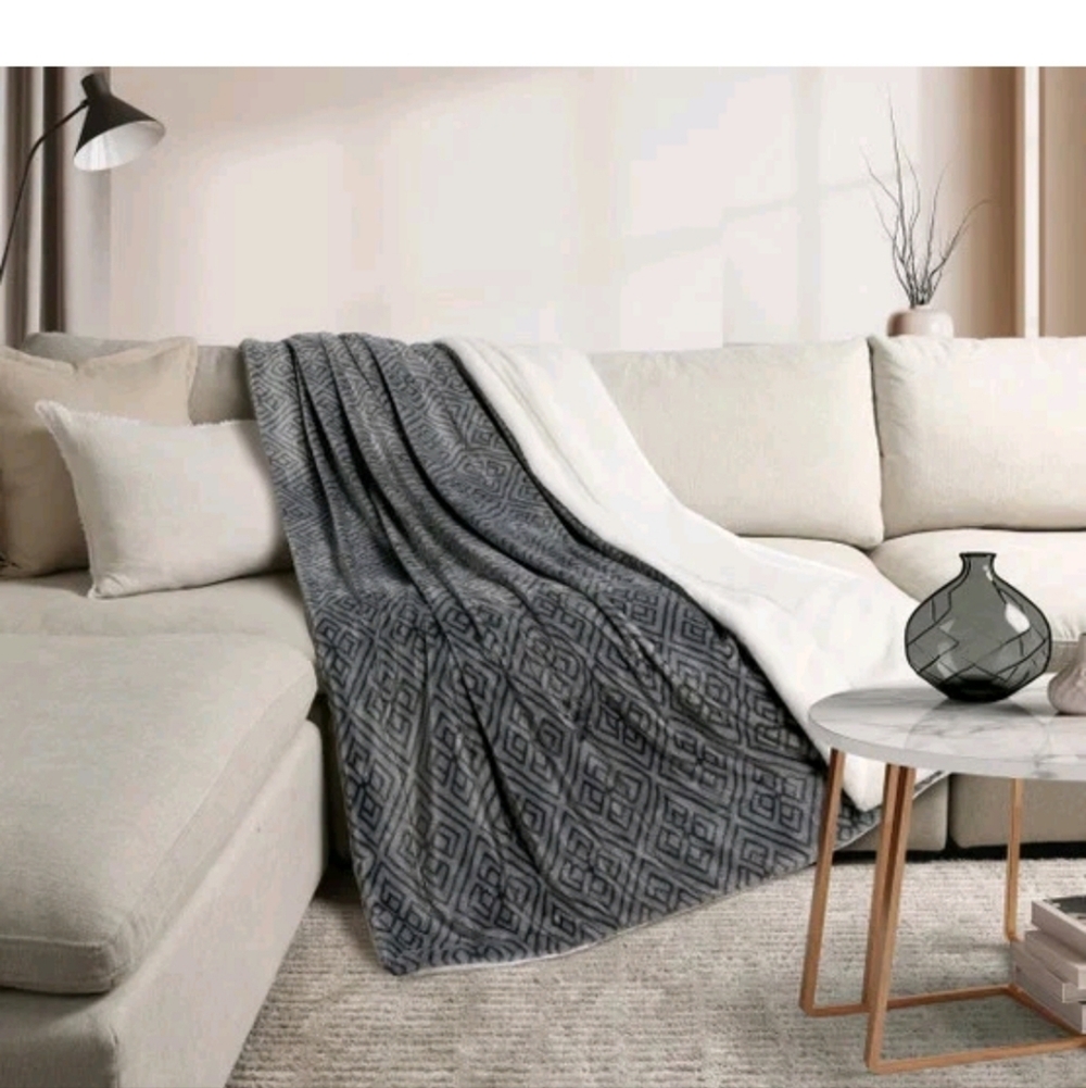 Luxurious Faux Fur Throw Blanket - Green - Picture 7 of 9
